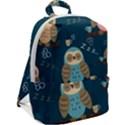 Seamless-pattern-owls-dreaming Zip Up Backpack View2