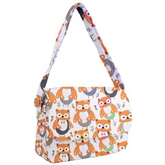 Cute-colorful-owl-cartoon-seamless-pattern Courier Bag by pakminggu