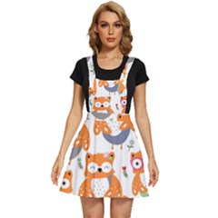 Cute-colorful-owl-cartoon-seamless-pattern Apron Dress by pakminggu