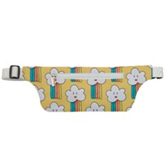 Smile-cloud-rainbow-pattern-yellow Active Waist Bag by pakminggu