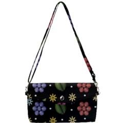 Embroidery-seamless-pattern-with-flowers Removable Strap Clutch Bag by pakminggu