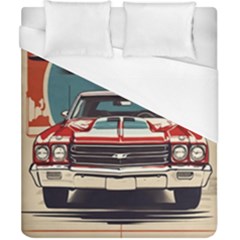 Car Vehicle Vintage Automobile Duvet Cover (california King Size) by Ravend