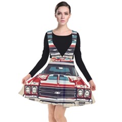 Car Vehicle Vintage Automobile Plunge Pinafore Dress by Ravend