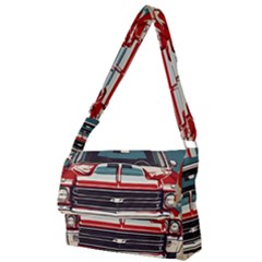 Car Vehicle Vintage Automobile Full Print Messenger Bag (s) by Ravend