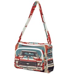 Car Vehicle Vintage Automobile Front Pocket Crossbody Bag by Ravend