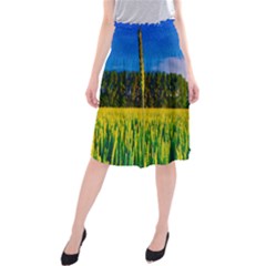 Different Grain Growth Field Midi Beach Skirt by Ravend