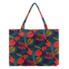 Leaves Pattern Seamless Medium Tote Bag by Ravend