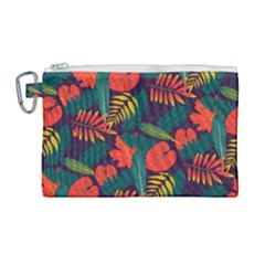 Leaves Pattern Seamless Canvas Cosmetic Bag (large) by Ravend