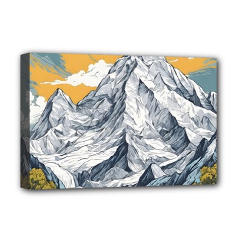 Nature Mountains Landscape Forest Deluxe Canvas 18  X 12  (stretched) by Ravend