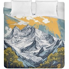 Nature Mountains Landscape Forest Duvet Cover Double Side (king Size) by Ravend