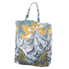 Nature Mountains Landscape Forest Giant Grocery Tote by Ravend