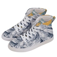 Nature Mountains Landscape Forest Men s Hi-top Skate Sneakers by Ravend