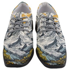 Nature Mountains Landscape Forest Women Heeled Oxford Shoes by Ravend