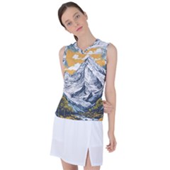 Nature Mountains Landscape Forest Women s Sleeveless Sports Top by Ravend