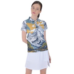 Nature Mountains Landscape Forest Women s Polo T-shirt