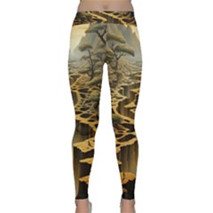 Landscape Mountains Forest Trees Nature Classic Yoga Leggings by Ravend