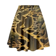 Landscape Mountains Forest Trees Nature High Waist Skirt by Ravend