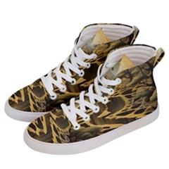 Landscape Mountains Forest Trees Nature Men s Hi-top Skate Sneakers by Ravend