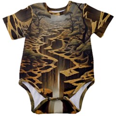 Landscape Mountains Forest Trees Nature Baby Short Sleeve Bodysuit by Ravend