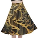 Landscape Mountains Forest Trees Nature A-Line Full Circle Midi Skirt With Pocket View1