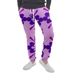 Pink And Purple Flowers Pattern Men s Jogger Sweatpants by shoopshirt