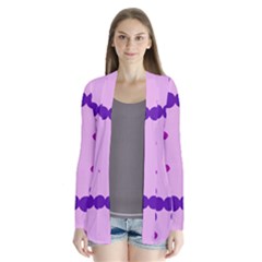 Pink And Purple Flowers Pattern Drape Collar Cardigan by shoopshirt