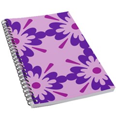 Pink And Purple Flowers Pattern 5 5  X 8 5  Notebook