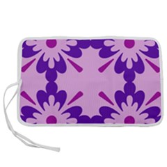 Pink And Purple Flowers Pattern Pen Storage Case (s) by shoopshirt