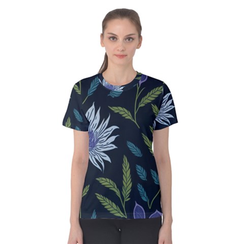 Abstract Floral- Ultra-stead Pantone Fabric Women s Cotton T-shirt by shoopshirt