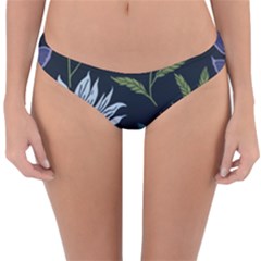 Abstract Floral- Ultra-stead Pantone Fabric Reversible Hipster Bikini Bottoms