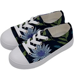 Abstract Floral- Ultra-stead Pantone Fabric Kids  Low Top Canvas Sneakers by shoopshirt