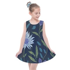 Abstract Floral- Ultra-stead Pantone Fabric Kids  Summer Dress by shoopshirt