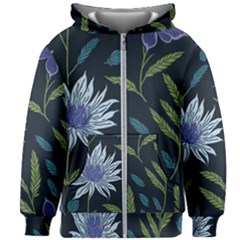 Abstract Floral- Ultra-stead Pantone Fabric Kids  Zipper Hoodie Without Drawstring by shoopshirt