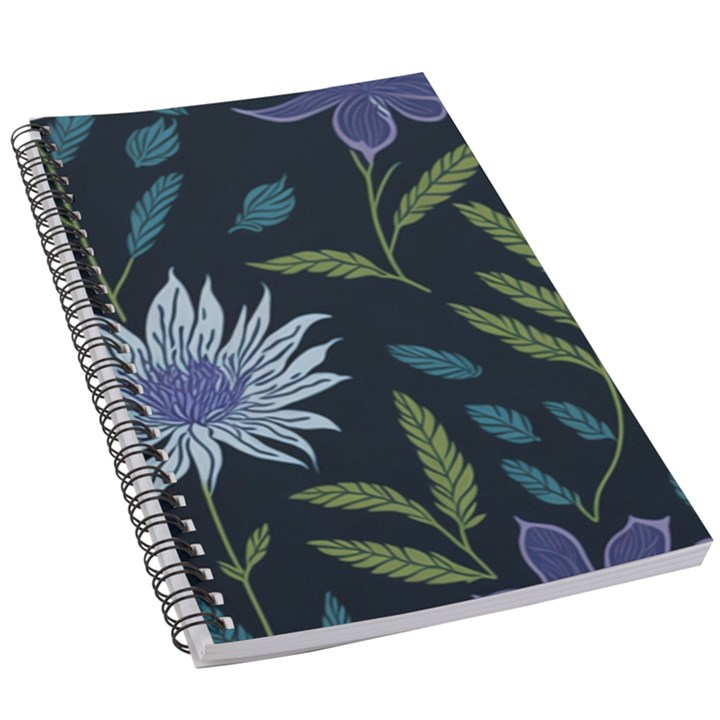 Abstract Floral- Ultra-stead Pantone Fabric 5.5  x 8.5  Notebook