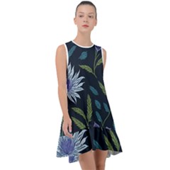 Abstract Floral- Ultra-stead Pantone Fabric Frill Swing Dress by shoopshirt