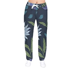 Abstract Floral- Ultra-stead Pantone Fabric Women Velvet Drawstring Pants by shoopshirt