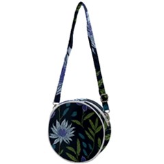 Abstract Floral- Ultra-stead Pantone Fabric Crossbody Circle Bag