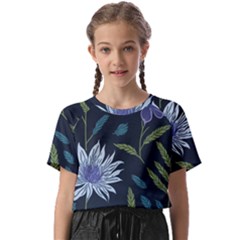 Abstract Floral- Ultra-stead Pantone Fabric Kids  Basic T-shirt by shoopshirt