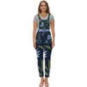 Abstract Floral- Ultra-stead Pantone Fabric Women s Pinafore Overalls Jumpsuit View1