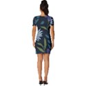 Abstract Floral- Ultra-stead Pantone Fabric Fitted Knot Split End Bodycon Dress View4