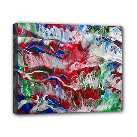 Abstract Waves Canvas 10  X 8  (stretched) by kaleidomarblingart