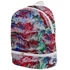 Abstract Waves Zip Bottom Backpack by kaleidomarblingart