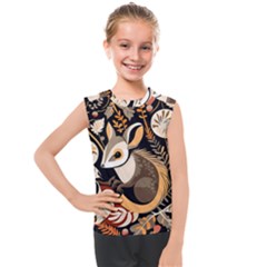 Vintage Possum Pattern Kids  Mesh Tank Top by Valentinaart