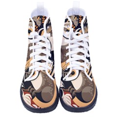 Vintage Possum Pattern Women s High-top Canvas Sneakers