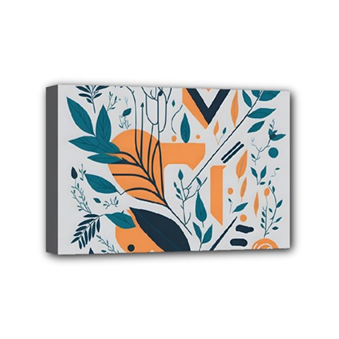 Pattern Flowers Design Nature Mini Canvas 6  X 4  (stretched) by uniart180623