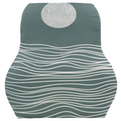 Sea Waves Moon Water Boho Car Seat Back Cushion  by uniart180623