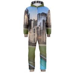 Building City Urban Path Road Skyline Hooded Jumpsuit (men) by uniart180623