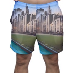 Building City Urban Path Road Skyline Men s Shorts by uniart180623