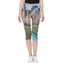 Building City Urban Path Road Skyline Inside Out Lightweight Velour Capri Leggings  View3