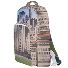 Building City Urban Path Road Skyline Double Compartment Backpack by uniart180623